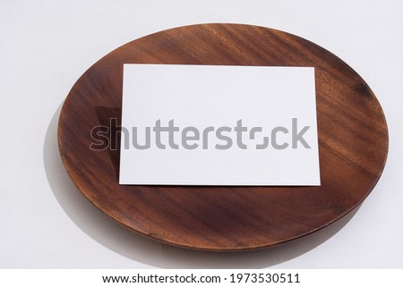 
Plate and message card as background material