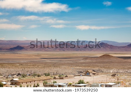 A small village named Cupo in the middle of Atacama desert in northern Chile.