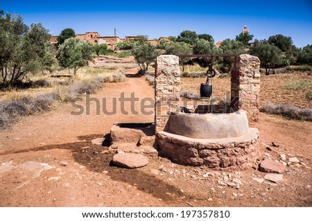 Water Well Atlas Mountains, Morocco, Africa Royalty-Free Stock Photo #197357810