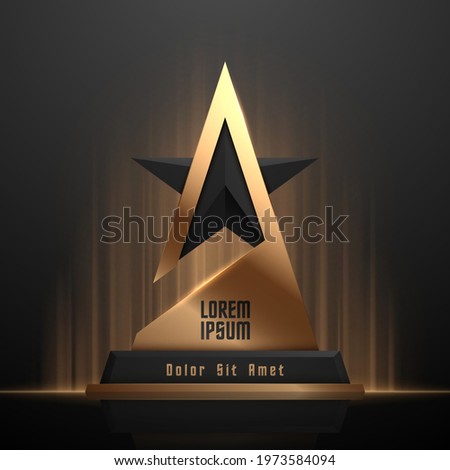 Black and gold  award template Royalty-Free Stock Photo #1973584094