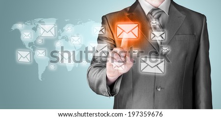 Businessman email concept