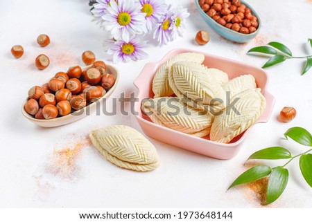 Traditional Azerbaijan holiday Novruz sweets shekerburas.