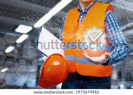 The concept of quality for the performance of construction work. Royalty-Free Stock Photo #1973674982