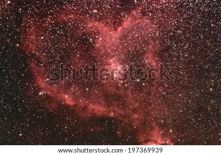 Heart Nebula in the constellation Cassiopeia. 