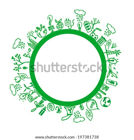 Green environment symbols  