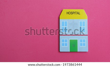 Hospital banner design with colorful space for text in a background. 