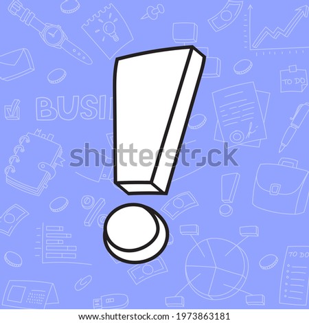 Business doodle icon. Hand drawn sketch. Coloring page. Vector illustration isolated on color background.