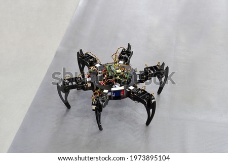Futuristic robot spider. modern technologies. Future and technology concept. Royalty-Free Stock Photo #1973895104