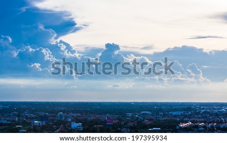 sky with cloud and sun light
