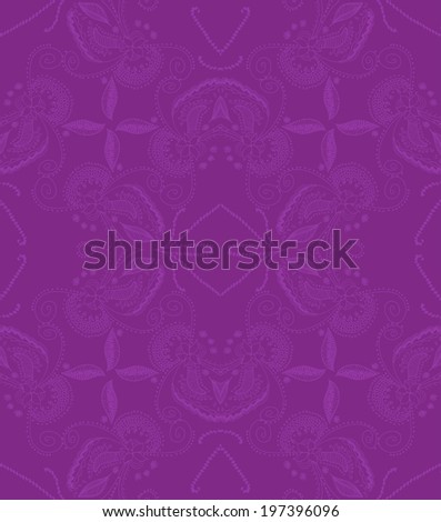 Seamless vector pattern on purple field.
