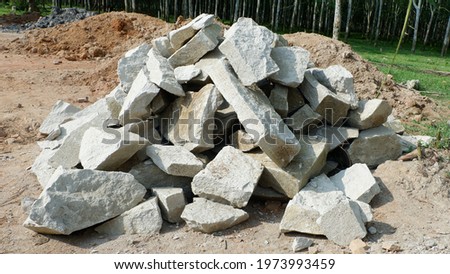 slice of rock for construction