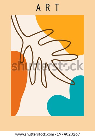 Vertical abstract background or card template in modern colors, vector illustration in popular art style