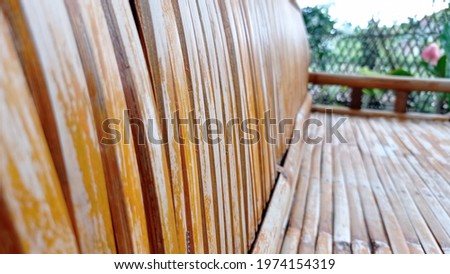 chairs made of woven bamboo for relaxing