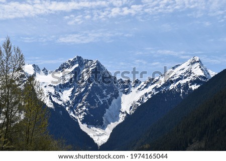 Snowy mountain peaks in Canada