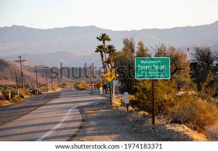 The welcome sign at Borrego Springs, An International Dark Sky Community. California, USA.