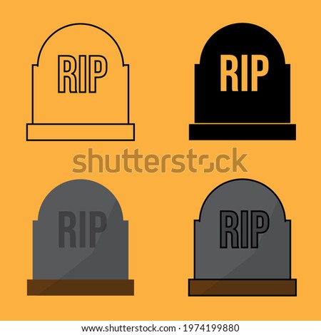 Halloween special headstone icon. Perfect for Halloween graphic assets, web design, print media, and more according to your needs.