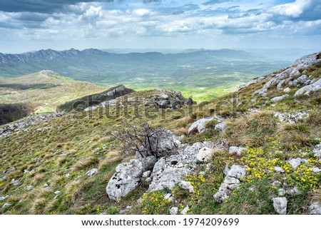 Landscape of Stol mountain in eastern Serbia, near the city of Bor Royalty-Free Stock Photo #1974209699