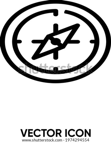Compass vector icon. Modern, simple flat vector illustration for website or mobile app. Compass symbol, logo illustration. Pixel perfect vector graphics	