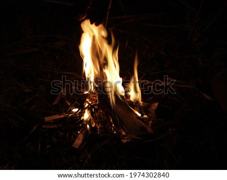 The picture shows a fire.