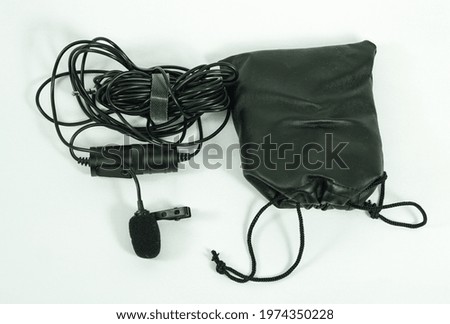 lavalier microphone in a bag mic image in white background