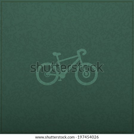 Bicycle on realistic blackboard in vector format 
