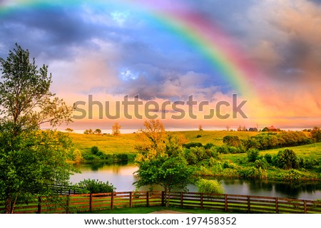 Countryside after storm Royalty-Free Stock Photo #197458352