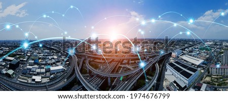 Transportation and technology concept. ITS (Intelligent Transport Systems). Mobility as a service. Royalty-Free Stock Photo #1974676799
