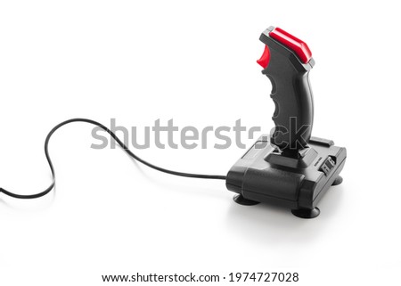 Gamepad Retro joystick from 8-bit consoles. Game controller isolated on white background
