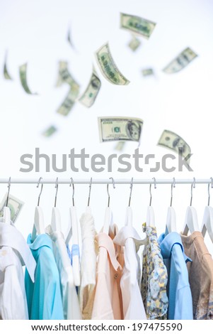 Hanger with flying money