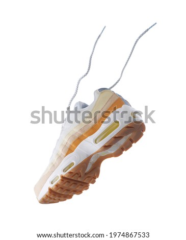 Sneaker, fashion, sport shoe, air, lifestyle, concept, product photo, Floating sport shoe, running shoe concept. woman and men shoe, levitation concept, street wear Royalty-Free Stock Photo #1974867533