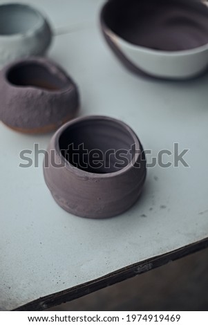workshop production of ceramic tableware finished products