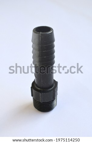 
Black plastic adapter 1 by 2 thread for garden hose