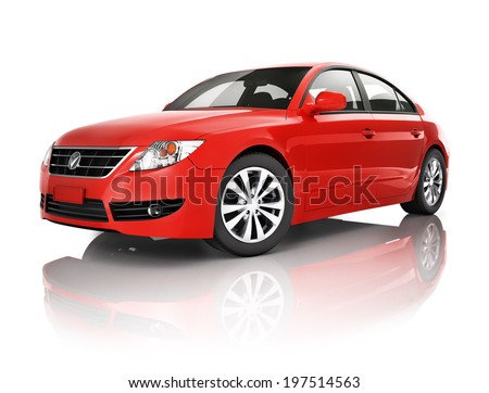 Red car Royalty-Free Stock Photo #197514563
