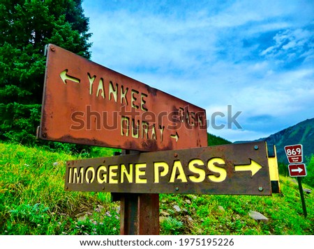 The entrance to the Imogene and Yankee Basin Passes, near Telluride and Ouray, Colorado.