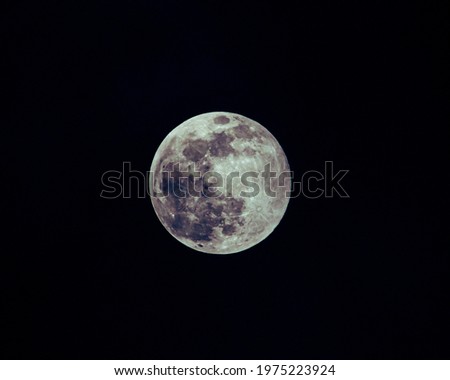 Moon photography in the night.