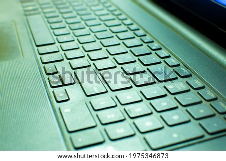 colorful good green laptop keyboard keypad good photo