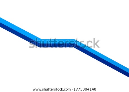 isolated blue line on white background