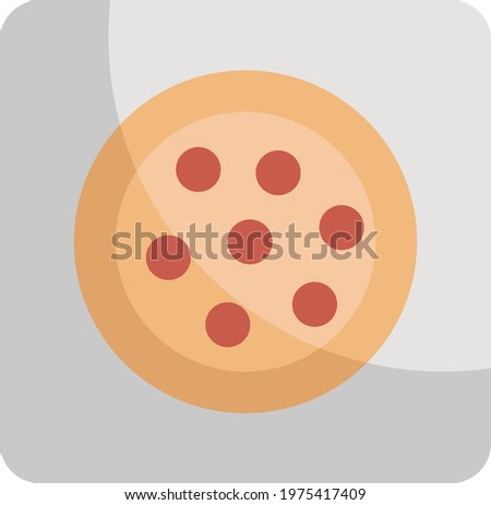 Pizza for delivery, icon illustration, vector on white background
