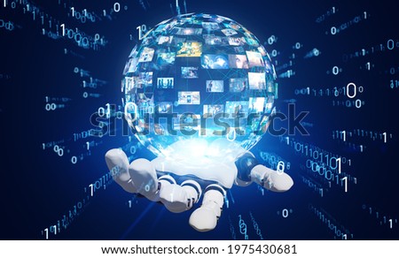 Digital contents concept. Social networking service. Streaming video. NFT. Non-fungible token. Royalty-Free Stock Photo #1975430681