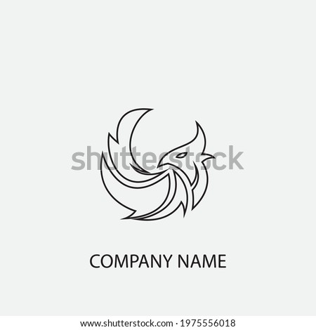 phoenix vector illustration design icon logo template