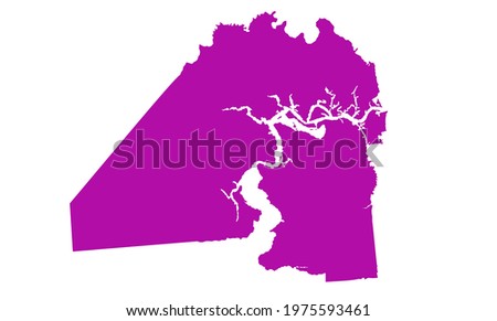 Purple silhouette of a map of the city of Jacksonville in Florida