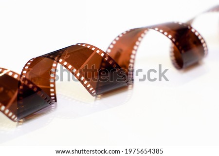 film on the white background