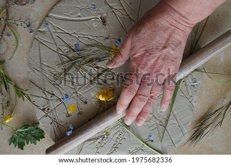 European Woman Working With White Clay. Creative Worshop In The Pottery With Natural Materials, Germany.