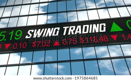 Swing Trading Overnight Buy Sell Stocks Investment Trader 3d Illustration