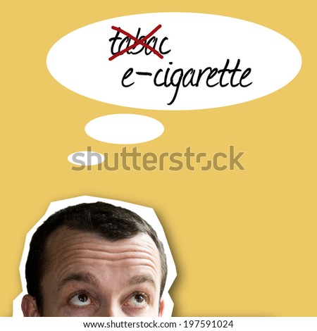  e-cigarette cartoon concept