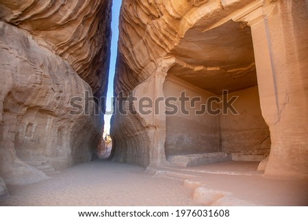 Saudi Arabia's first city to be added to the UNESCO list
Hegra (Mada's Salih) is known as one of the important centers used by the Nabataeans, an often forgotten civilization for international trade. Royalty-Free Stock Photo #1976031608