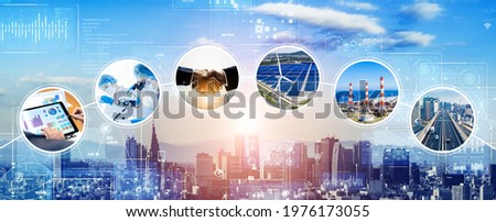 Various field industry concept. Sustainable society. Royalty-Free Stock Photo #1976173055