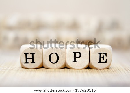 Hope word concept