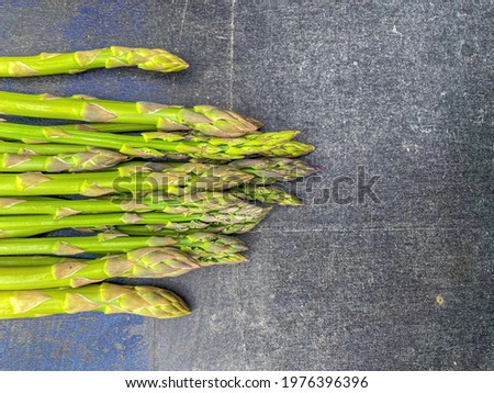 Photo of a freshly cut asparagus 