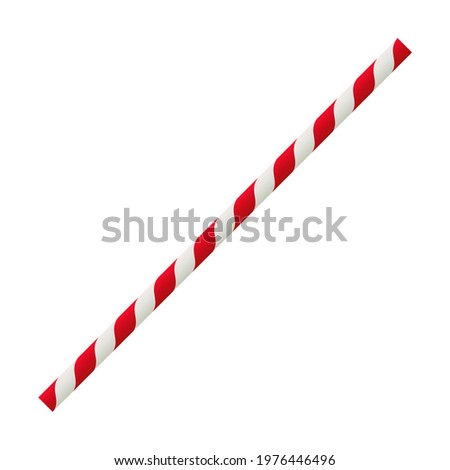 drinking straw icon with stripes Royalty-Free Stock Photo #1976446496